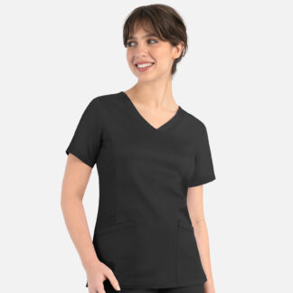 Matrix Women’s Curved Mock Wrap Top - Style # 3701